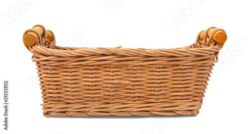 Empty wicker basket