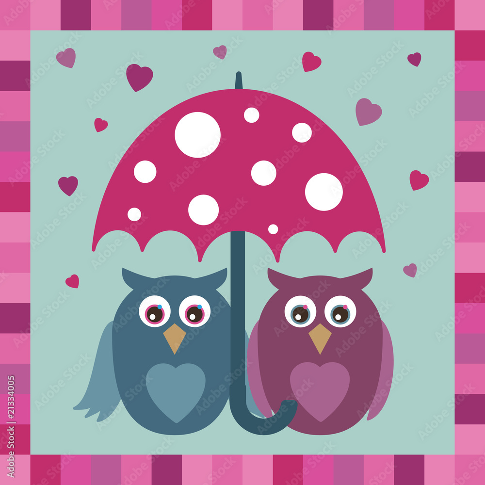 Fototapeta premium love owls