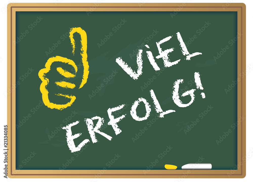 tafel viel Erfolg Adobe Stock