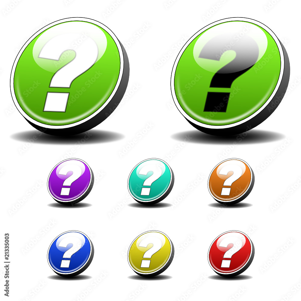 Vektorset Fragezeichen Button Vektorset Fragezeichen Button