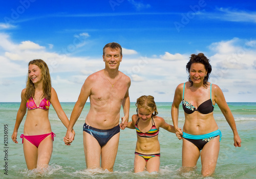 happy family on vacation