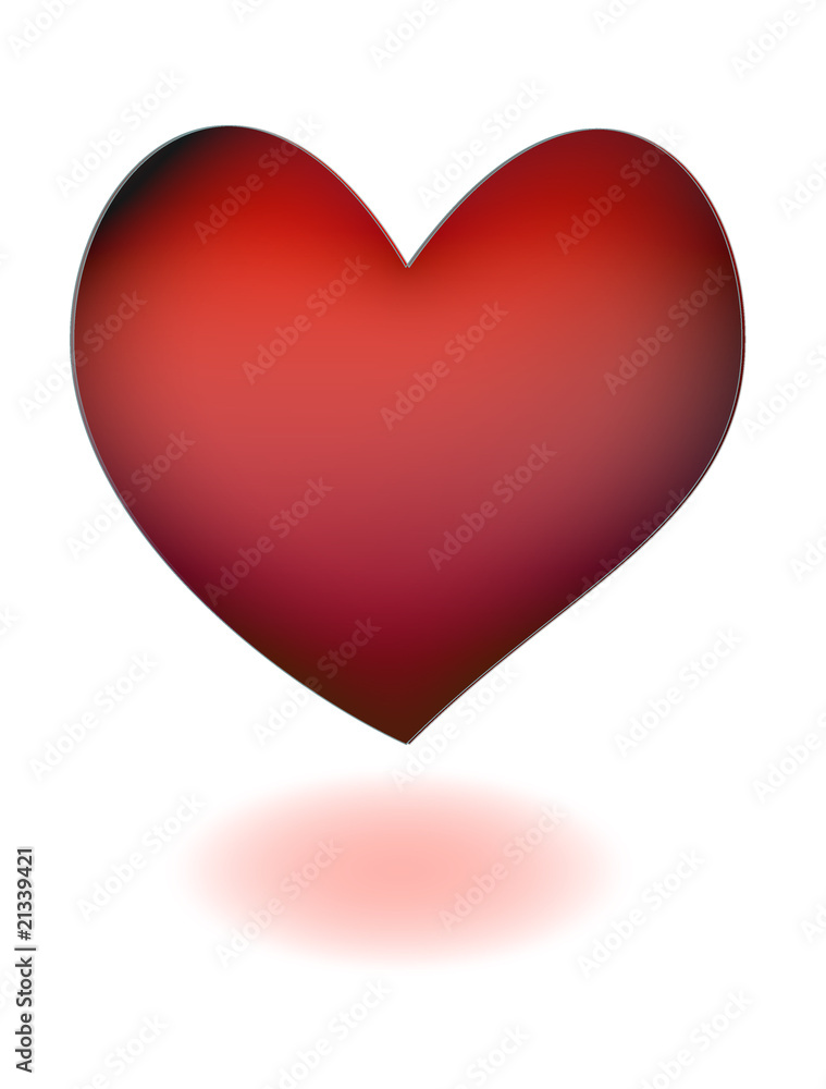 Shiny heart. Symbol of love. Vector. Illustration