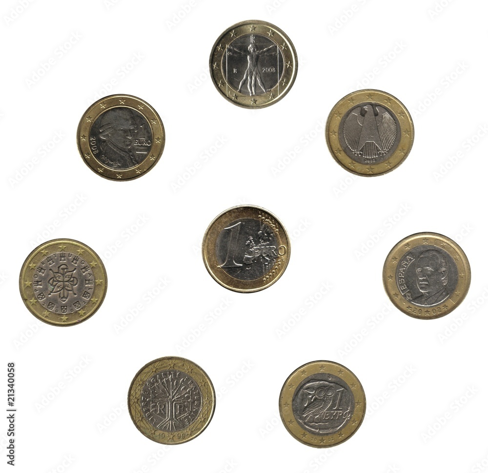 bunch of euro coins from different nations bunch of euro coins from different nations