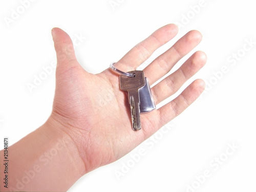 Hand with key