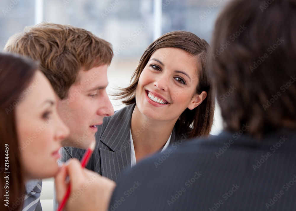 Portrait of an assertive businesswoman and her team Portrait of an assertive businesswoman and her team