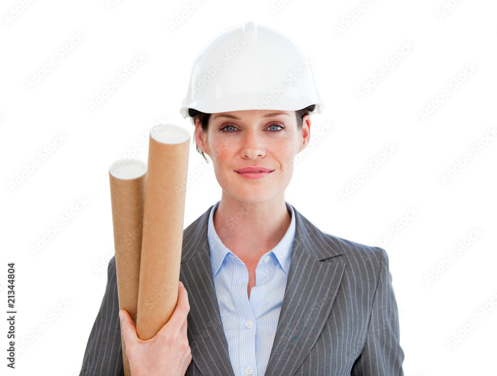 Portrait of a positive female architect