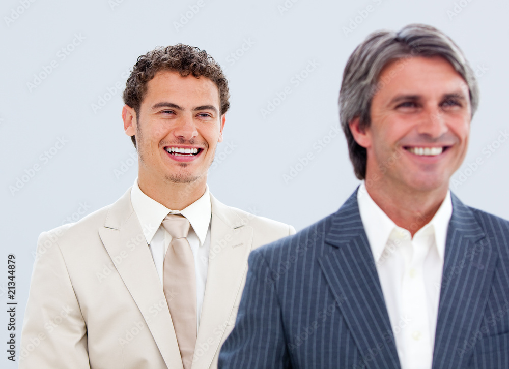 Portrait of a mature businessman and his colleague Portrait of a mature businessman and his colleague