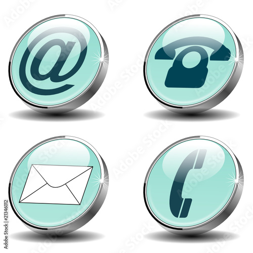 Vektorset Kommunikation Button