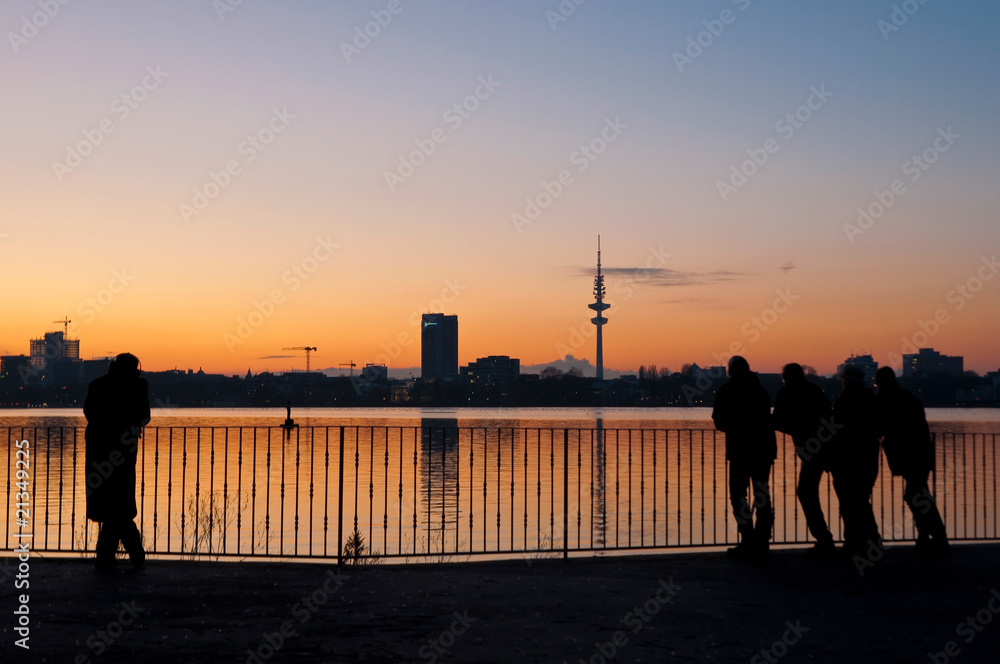 Sonnenuntergang an der Aussenalster Sonnenuntergang an der Aussenalster