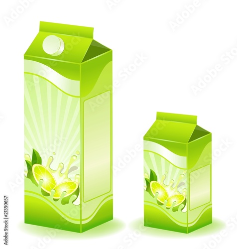 design of packing milky products with fruit photo
