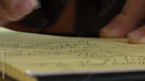 Businessman taking notes