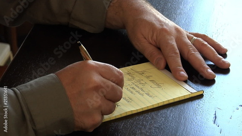 Businessman taking notes