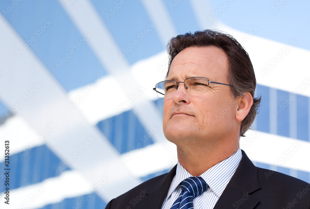 Fototapeta premium Handsome Businessman Looking Out