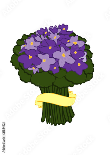 Stylized bouquet of violets