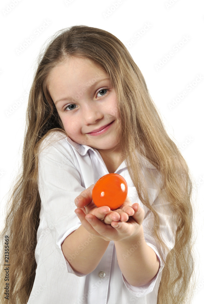 girl with Easter egg girl with Easter egg
