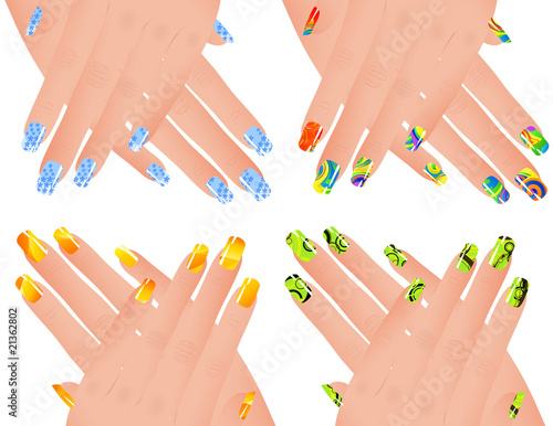 Colored manicure