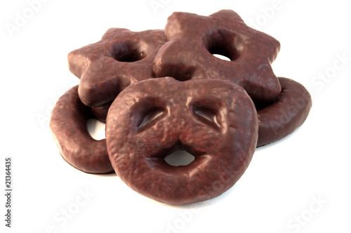 Foto Cookies with chocolate glaze