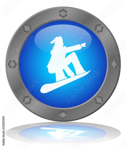 Bouton Web SNOWBOARD (glisse ski surf des neiges sports d’hiver)