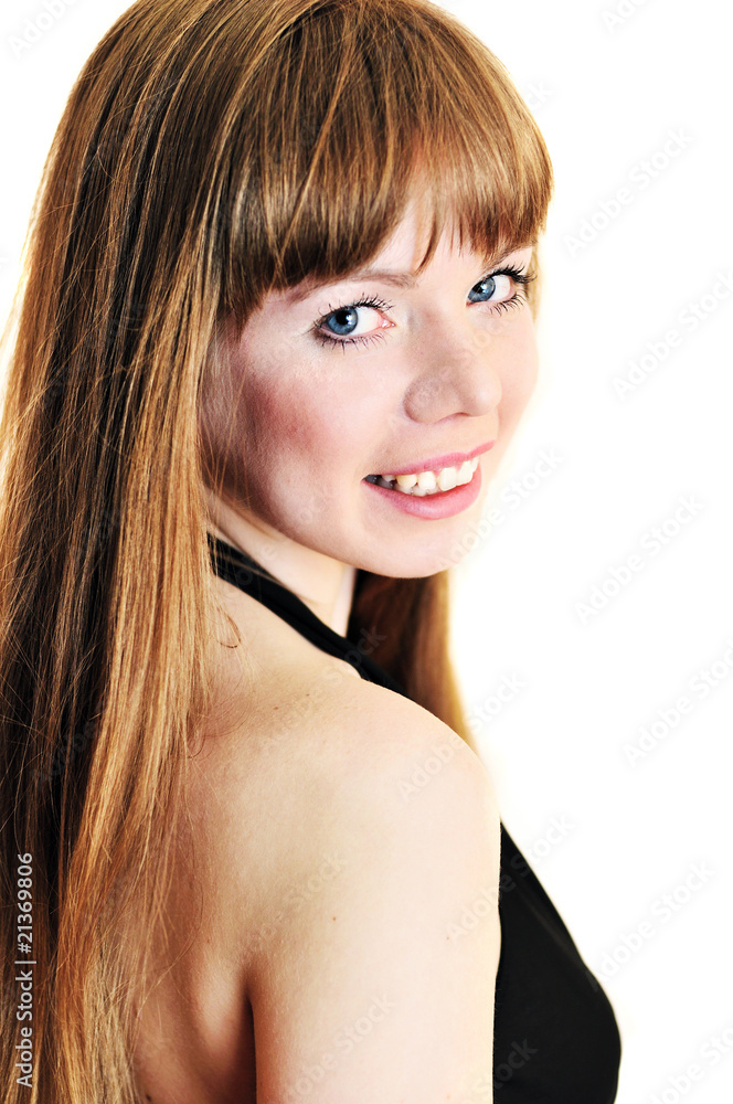 Fototapeta premium beautiful young woman with blue eyes