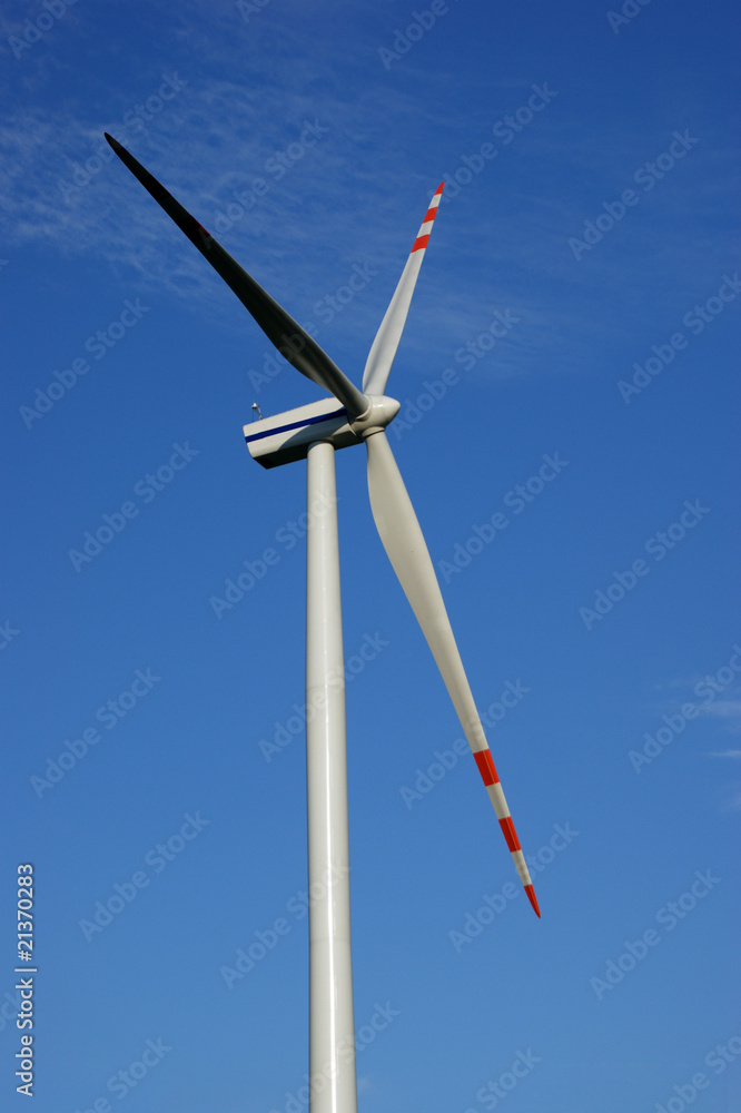 wind turbine on sunny day