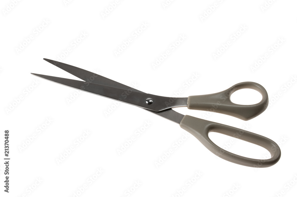 Papper Scissors On White Background Papper Scissors On White Background