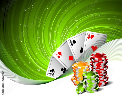 Vector gambling illustration with casino elements