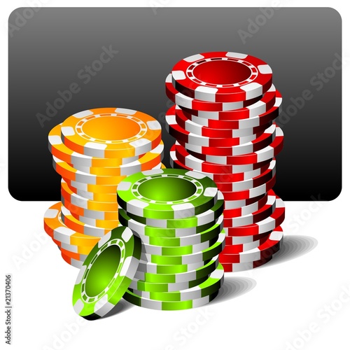 Vector gambling illustration with casino elements
