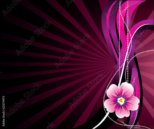 composicion floral en vector