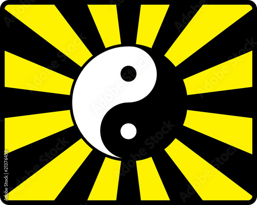 Vector Yin and Yang i-ching illustration