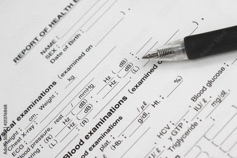 医療イメージ 健康診断書