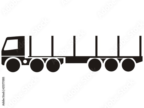 Lanholztransporter Sattelzug