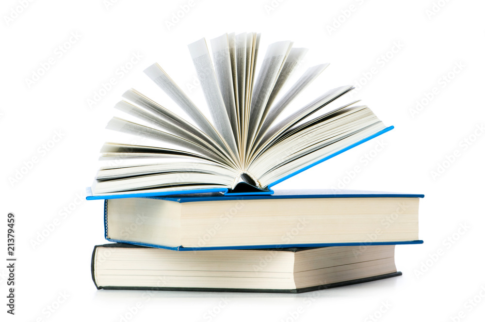 Stack of books isolated on the white Stack of books isolated on the white
