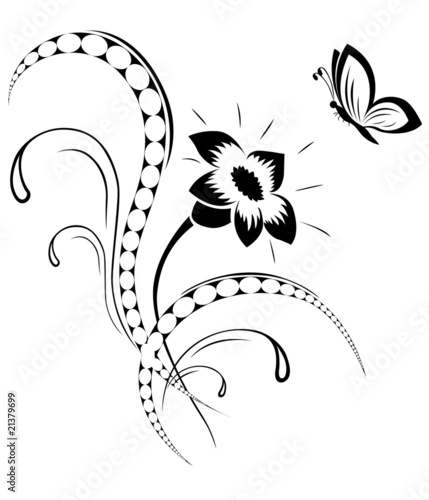 Flower pattern, tattoo