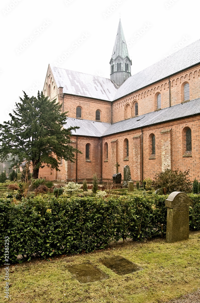 Fototapeta premium Sorø Klosterkirke, Eglise de Sorø au Danemark