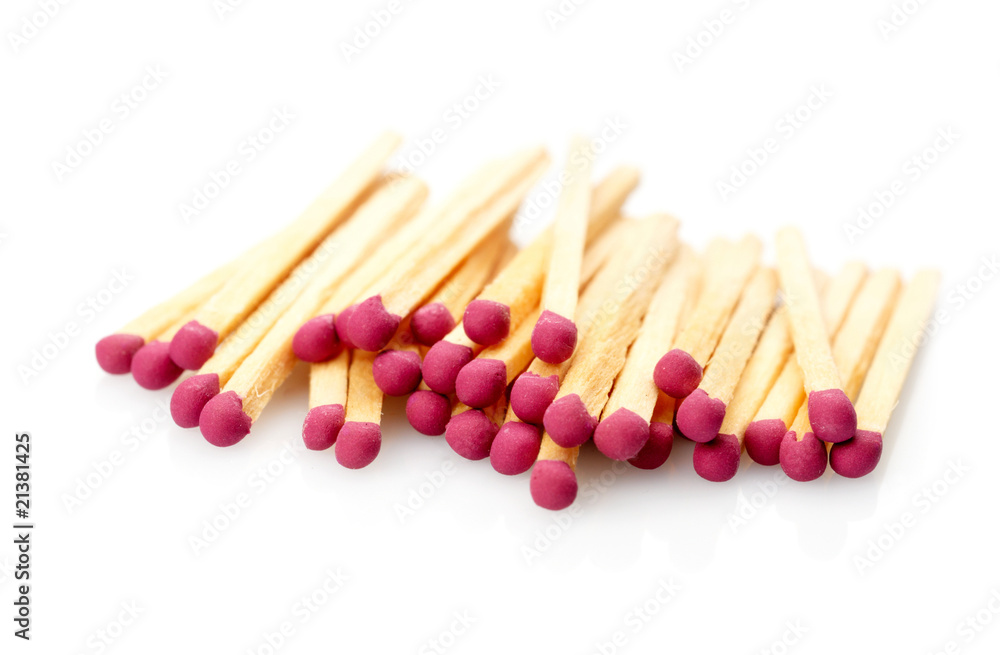 Groupe of match sticks isolated on white background Groupe of match sticks isolated on white background