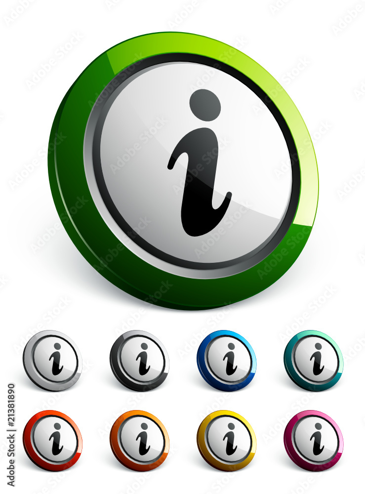 icône bouton internet information