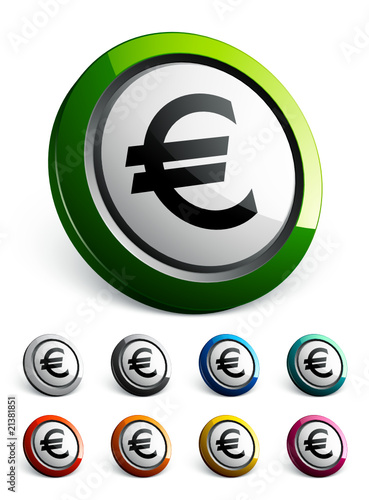 icône bouton internet euro