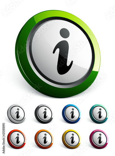 Obraz na płótnie icône bouton internet information w salonie