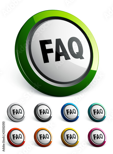 icône bouton internet FAQ