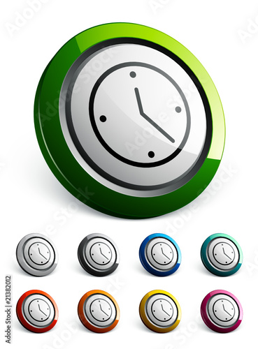 icône bouton internet heure horloge