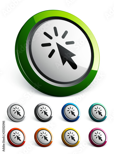 icône bouton internet curseur clic