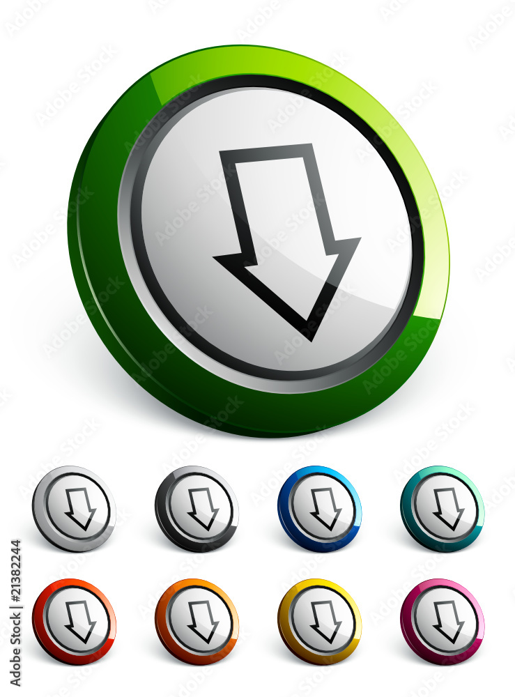icône bouton internet flèche bas icône bouton internet flèche bas