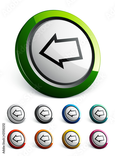 icône bouton internet flèche gauche