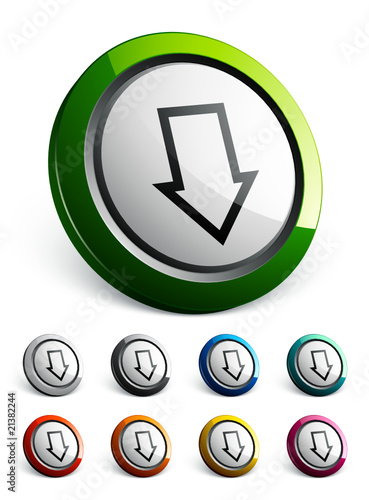 icône bouton internet flèche bas