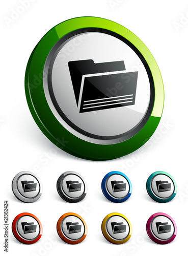 icône bouton internet dossier