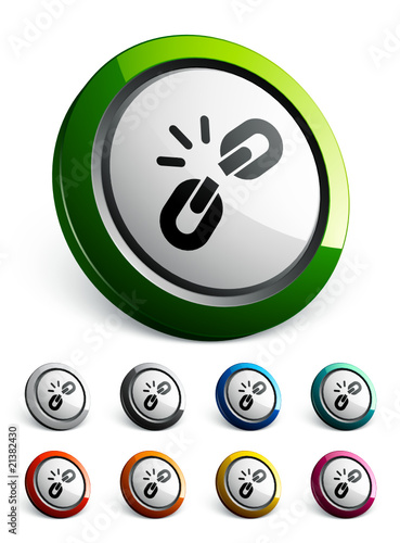icône bouton internet lien rompu