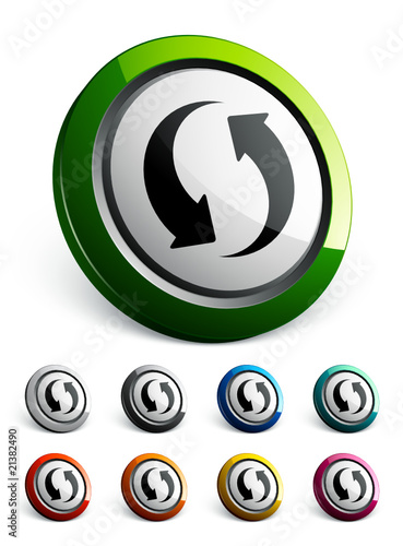 icône bouton internet recyclage