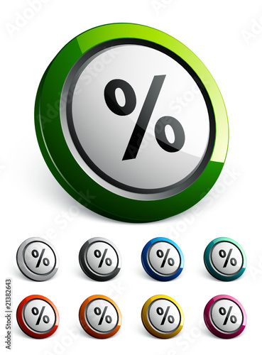icône bouton internet pourcentage