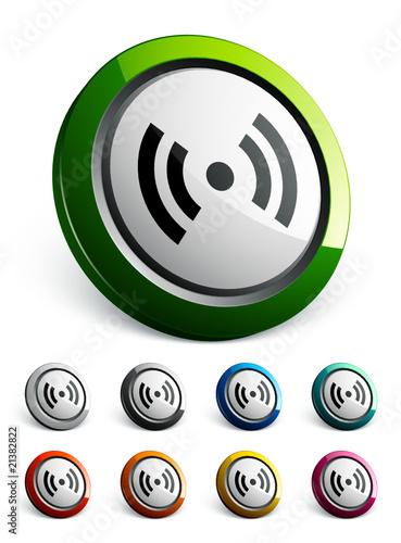 icône bouton internet radio / rss wifi