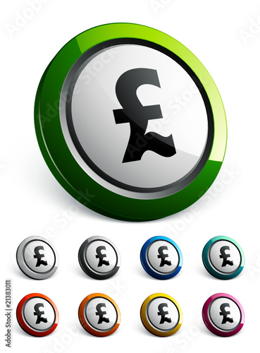 icône bouton internet livre sterling